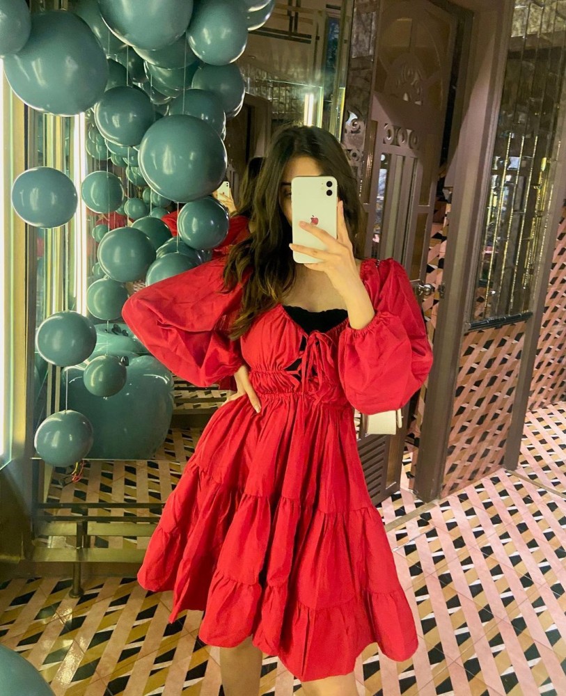 Flipkart on sale red dress