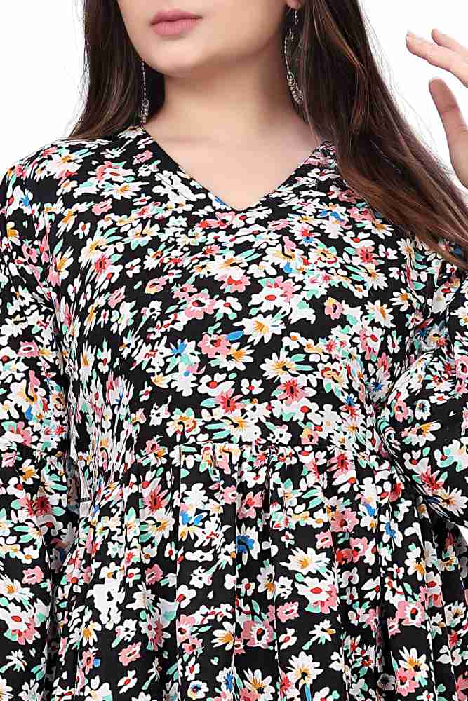 Buy Hookstep Mini Dress for Women - Fancy Cotton Floral Design