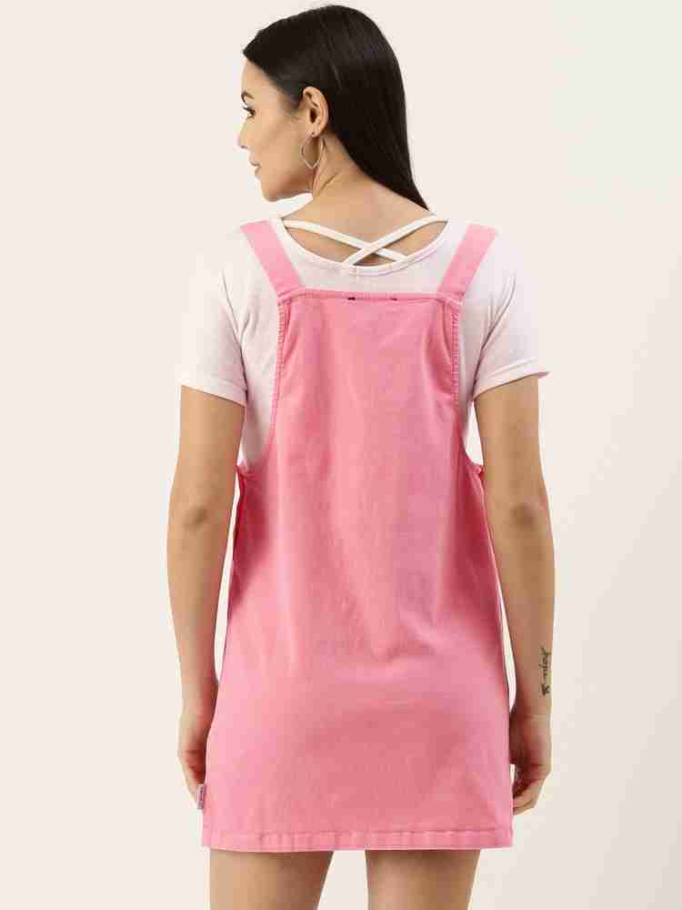 Forever 21 pink overall dress 2025