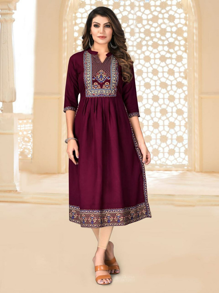 Maroon and blue sales dress