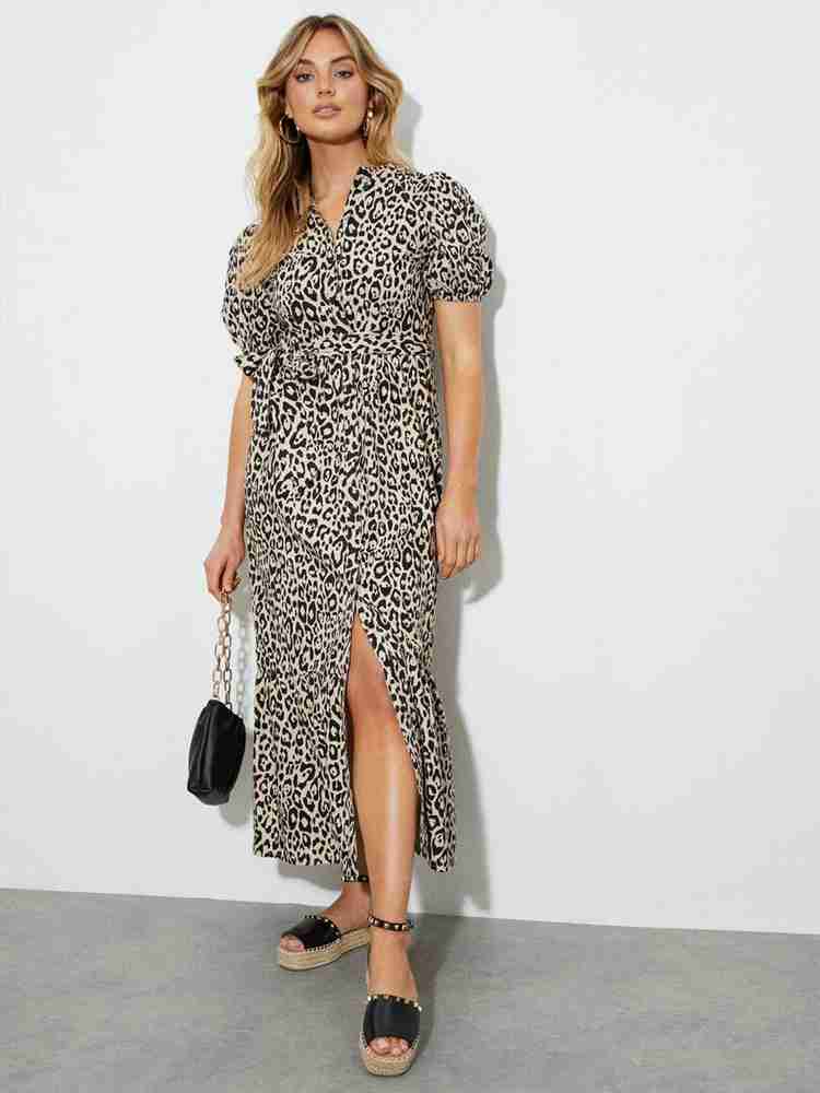 Dorothy perkins animal print shirt dress discount