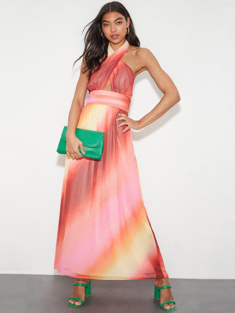 Dorothy perkins orange maxi dress sales