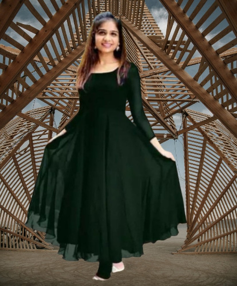 Buy Dark Green Fit & Flare Dress For Women Online in India