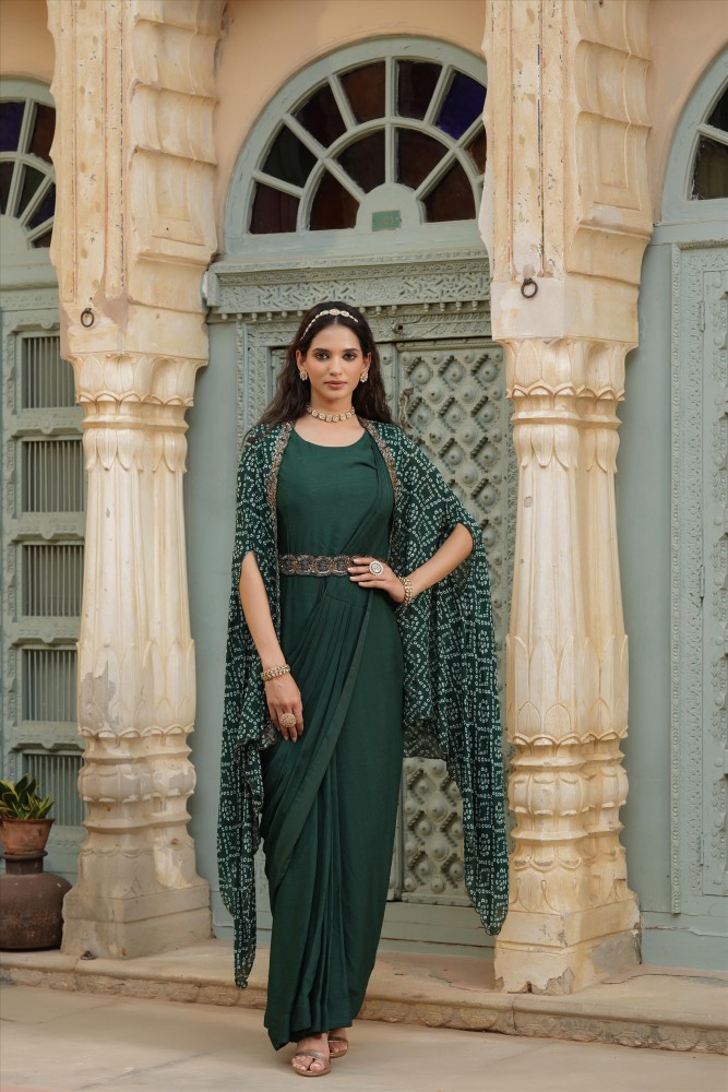 SCAKHI Women Ethnic Dress Green Dress - Buy SCAKHI Women Ethnic Dress Green  Dress Online at Best Prices in India | Flipkart.com