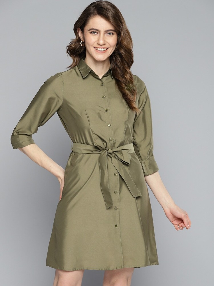 Mast Harbour Women Shirt Dark Green Dress Buy Mast Harbour Women Shirt Dark Green Dress Online at Best Prices in India Flipkart