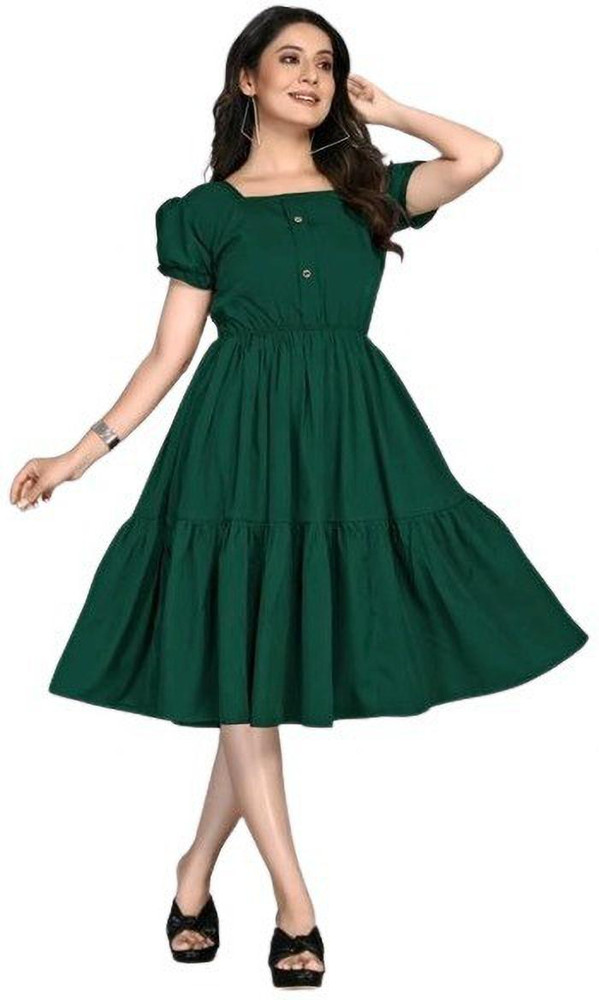 Green outlet frock designs