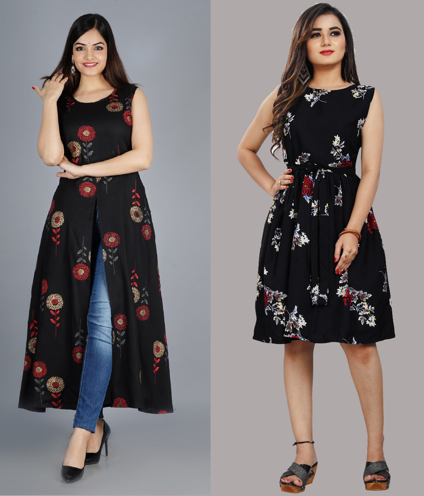 Black maxi dress flipkart best sale
