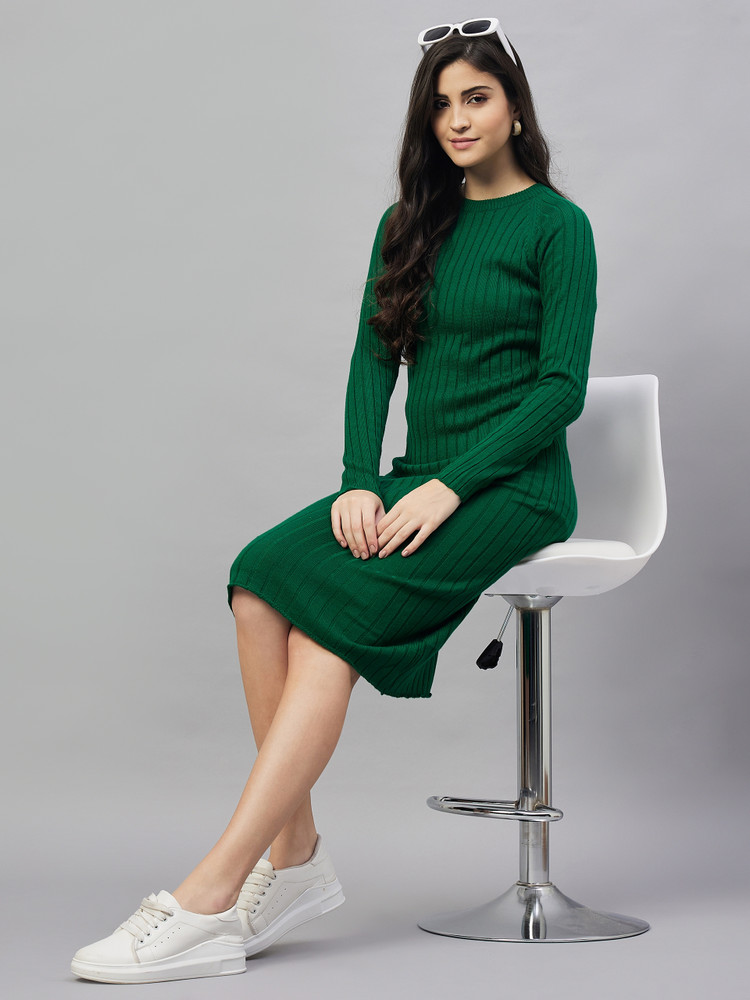 Dark green sale sweater dress