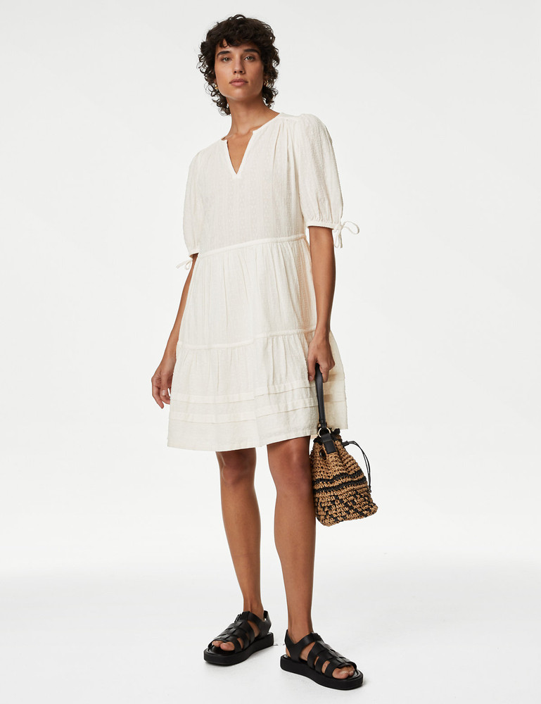MARKS SPENCER Women Tiered Purple Dress Buy MARKS SPENCER Women Tiered Purple Dress Online at Best Prices in India Flipkart