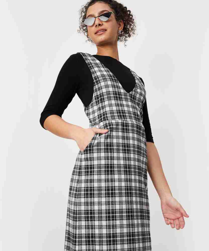 Pinafore dress hot sale grey check