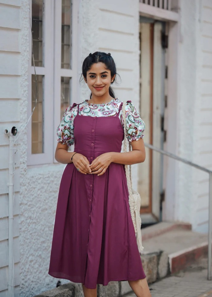 Dungaree dress womens flipkart clearance