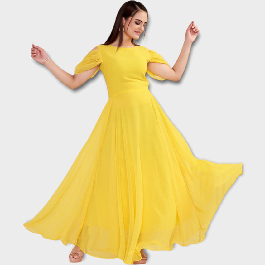 Light yellow colour online dress