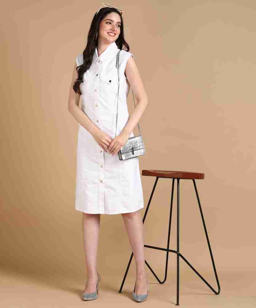 Natty India Women Shirt White Dress - Buy Natty India Women Shirt White  Dress Online at Best Prices in India | Flipkart.com