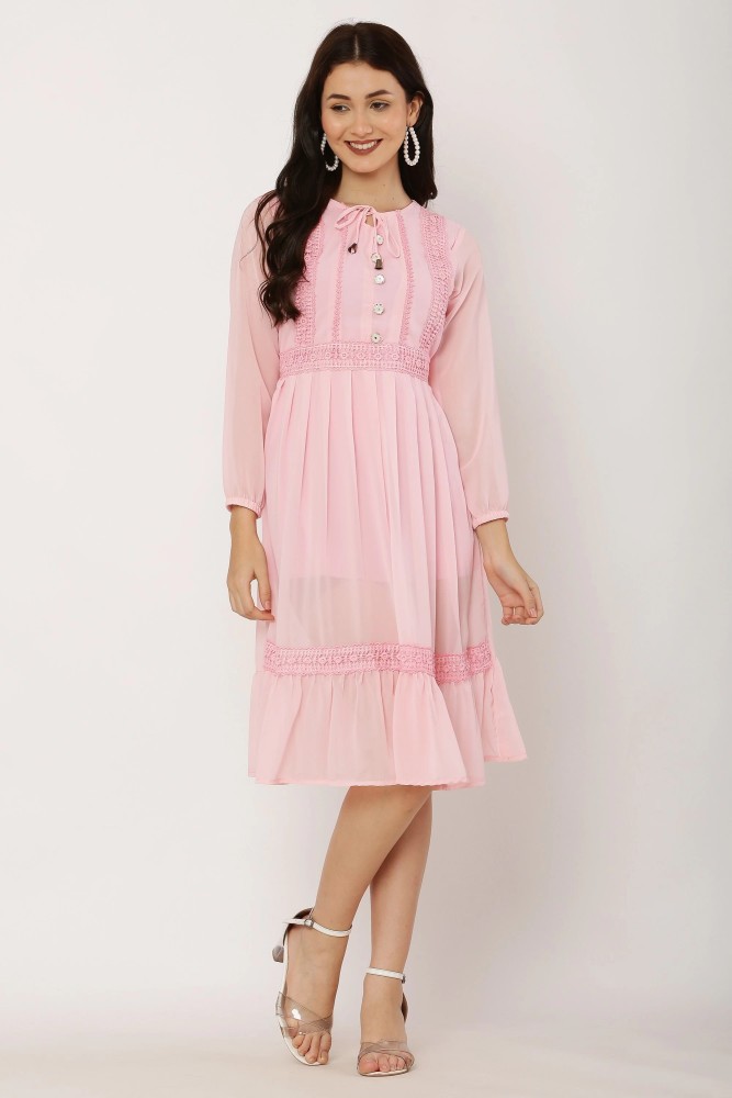 Pink colour ka clearance dress