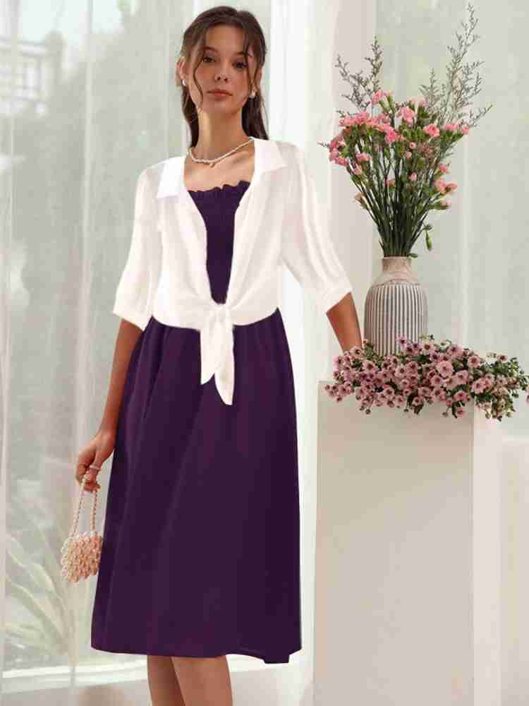 White and lilac dress cheap