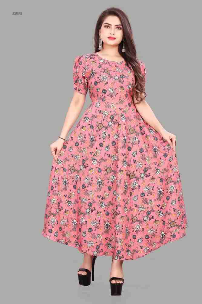 ZIVRI Women Maxi Multicolor Dress - Buy ZIVRI Women Maxi Multicolor Dress  Online at Best Prices in India