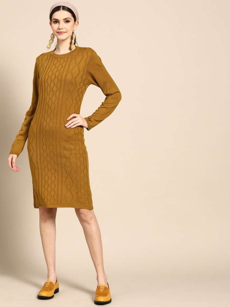 Sweater on sale dress yellow