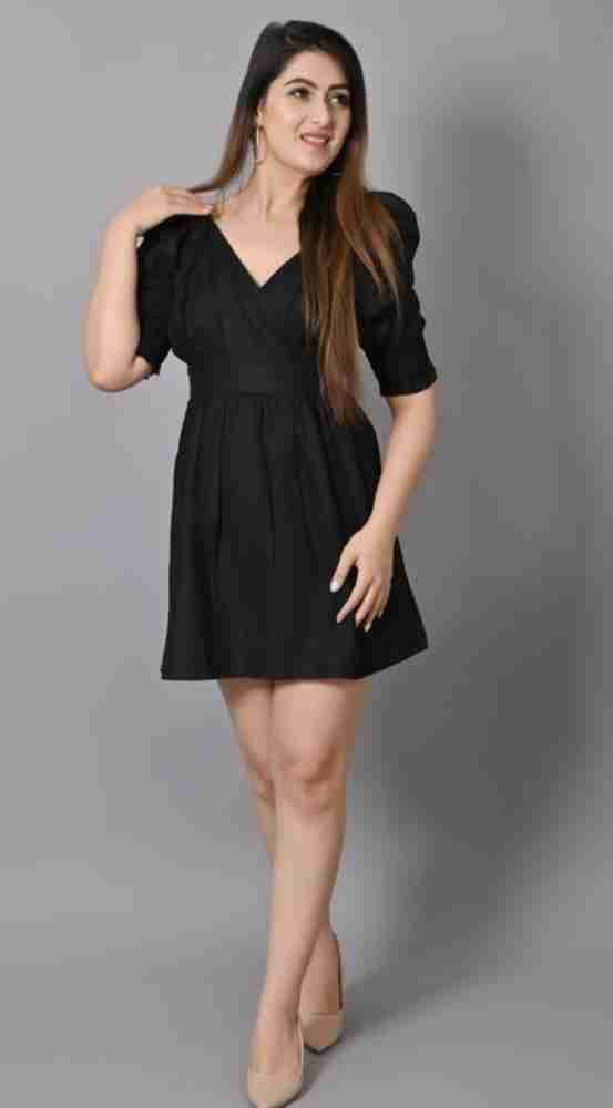 Siphon Women Fit Flare Black Dress Reviews: Latest Review of Siphon Women  Fit Flare Black Dress, Price in India