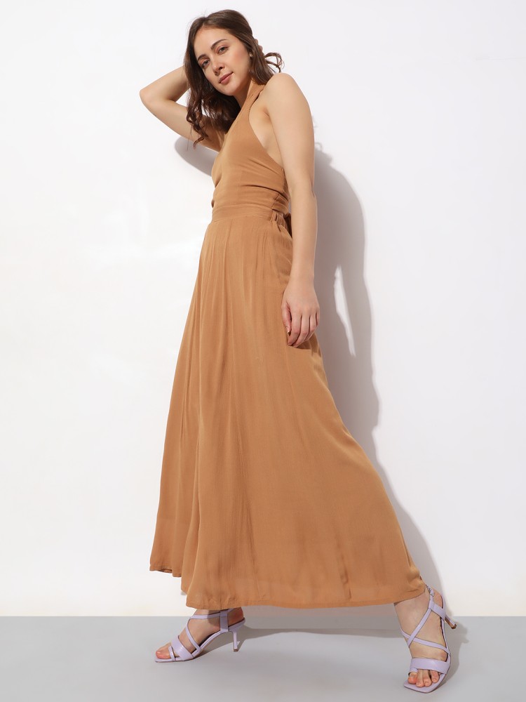 VERO MODA Women A-line Beige Dress - Buy VERO MODA Women A-line Beige Dress  Online at Best Prices in India