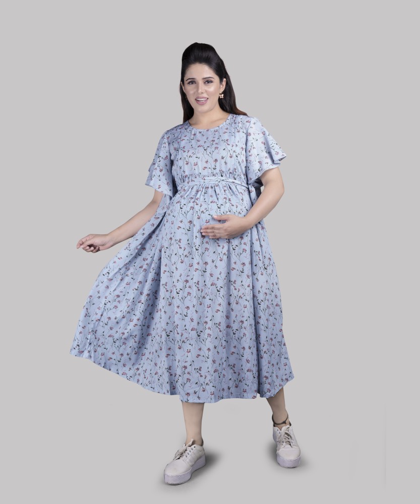 mamma s maternity Women A line Light Blue Green Red Dress Buy mamma s maternity Women A line Light Blue Green Red Dress Online at Best Prices in India Flipkart