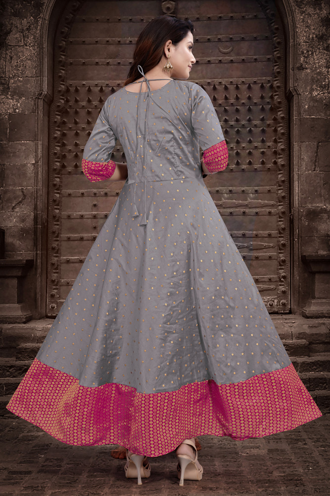 Gray and sale pink gown