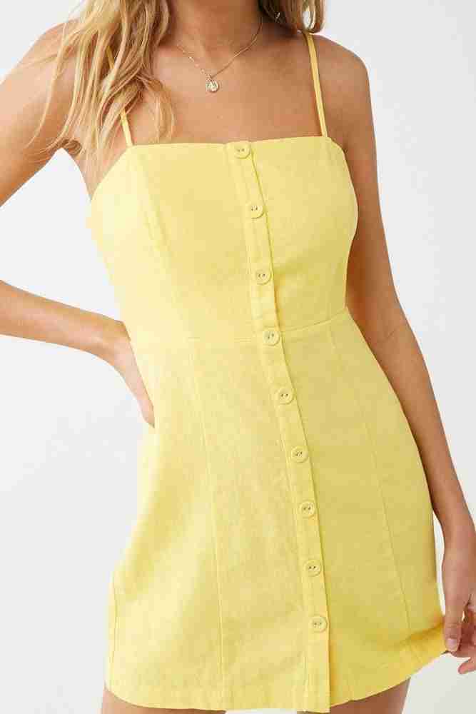FOREVER 21 Women A line Yellow Dress Buy FOREVER 21 Women A line Yellow Dress Online at Best Prices in India Flipkart