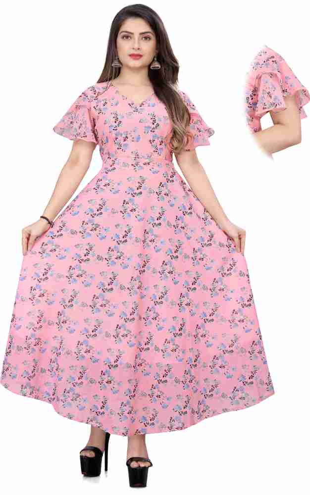 Flipkart online pink gown