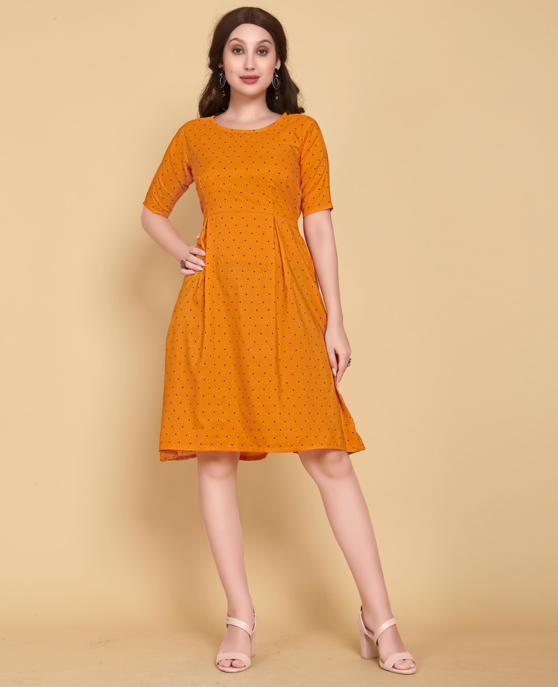 Mustard colour dress online online