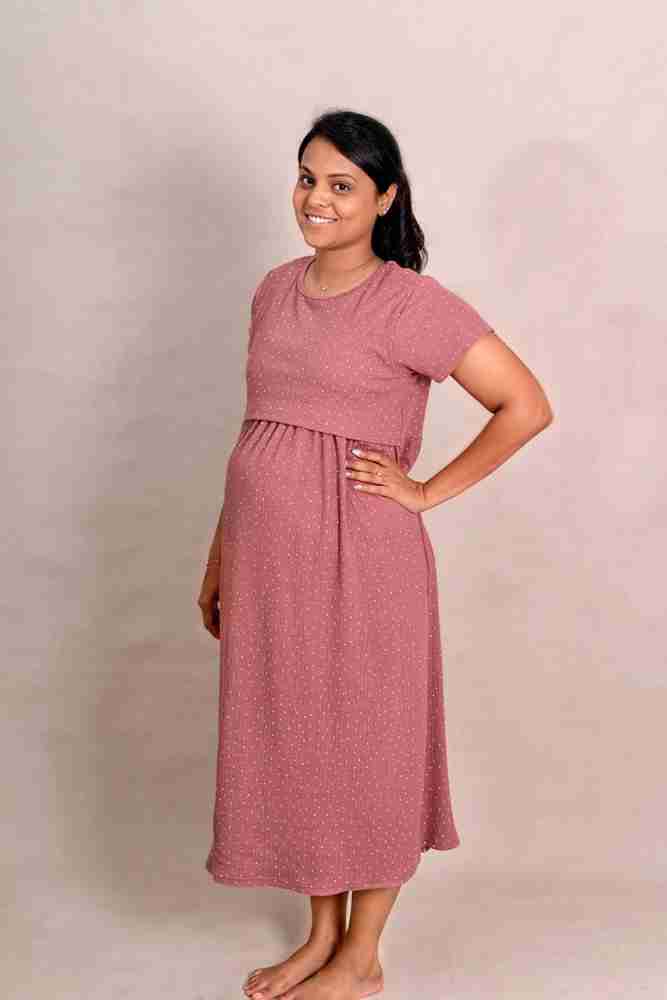 Samaya Women A-line Pink Dress - Buy Samaya Women A-line Pink