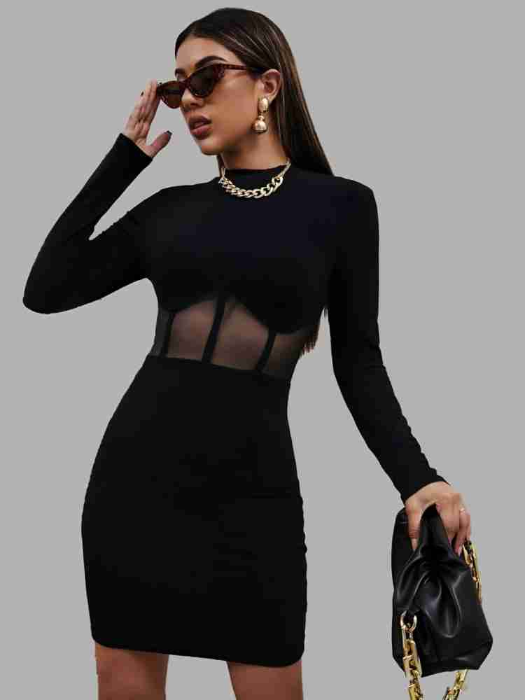 shopalbina2022 Black Feathered Dress 44