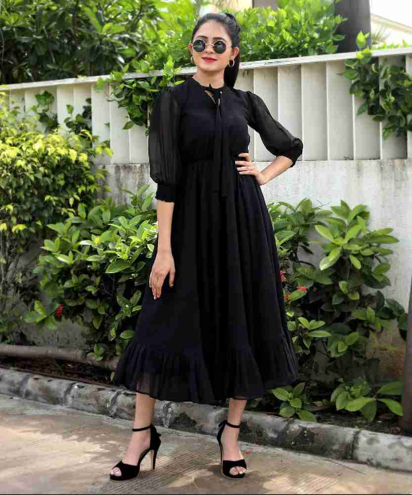 Black frock outlet style