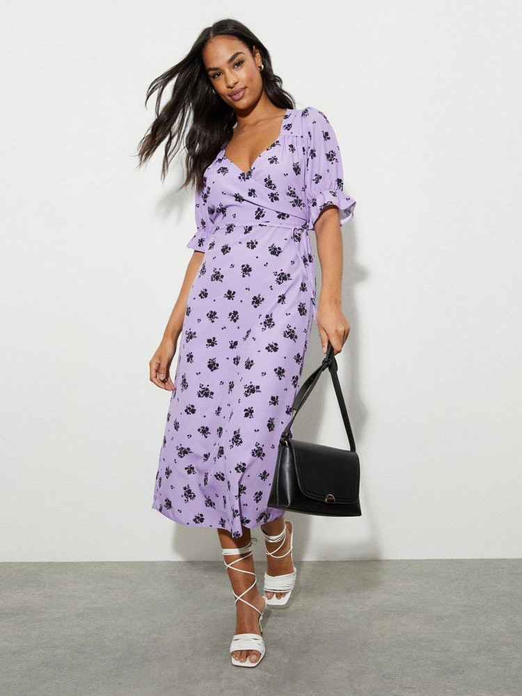 DOROTHY PERKINS Women Wrap Black Purple Dress Buy DOROTHY PERKINS Women Wrap Black Purple Dress Online at Best Prices in India Flipkart