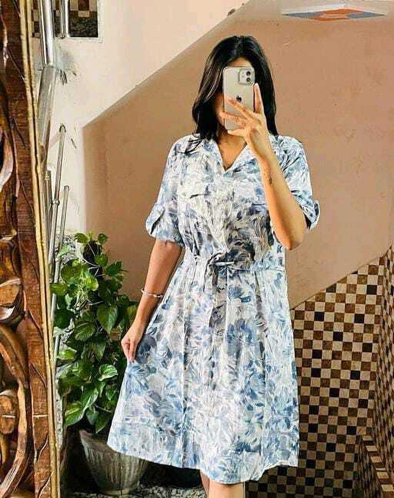 TIARO Women A line Grey White Dress Buy TIARO Women A line Grey White Dress Online at Best Prices in India Flipkart