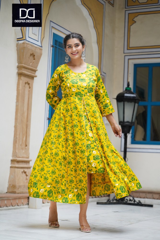 Designer yellow hot sale gown