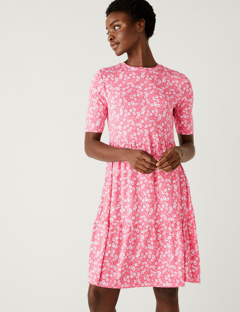 Marks and spencer pink hot sale dress