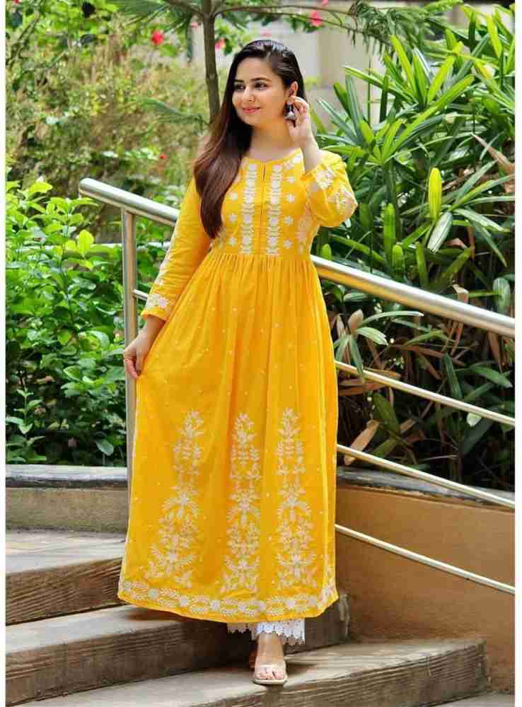 Flipkart clearance yellow kurti