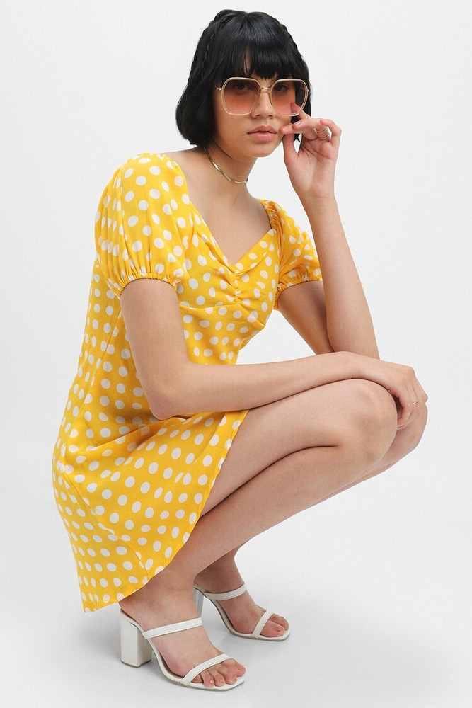 FOREVER 21 Women A line Yellow White Dress Buy FOREVER 21 Women A line Yellow White Dress Online at Best Prices in India Flipkart