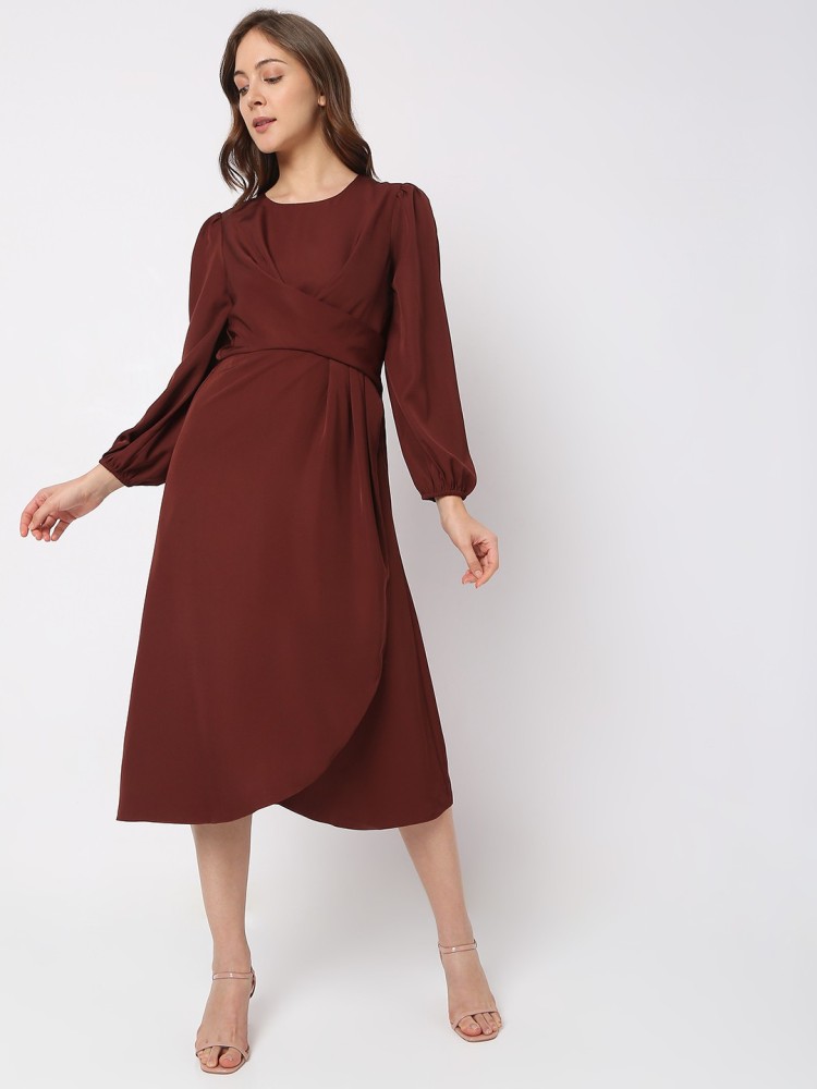 Vero moda 2024 burgundy dress