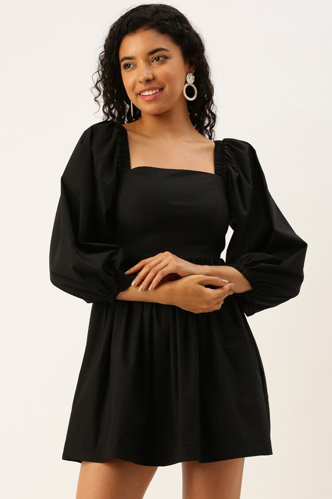 FOREVER 21 Women A line Black Dress Buy FOREVER 21 Women A line Black Dress Online at Best Prices in India Flipkart