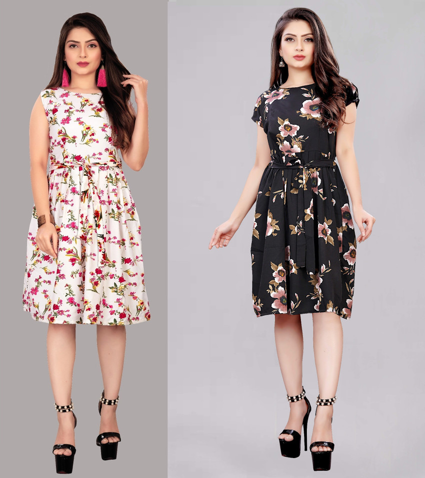 Modli 20 Fashion Women Fit and Flare Multicolor Dress Buy Modli