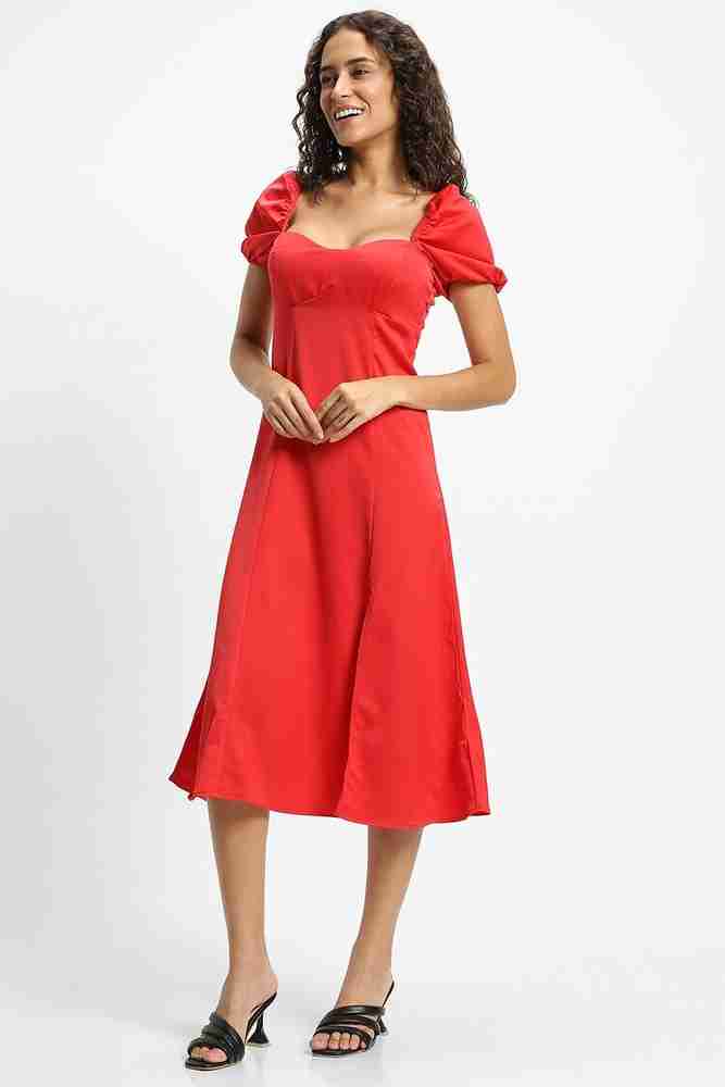 FOREVER 21 Women A line Red Dress Buy FOREVER 21 Women A line Red Dress Online at Best Prices in India Flipkart