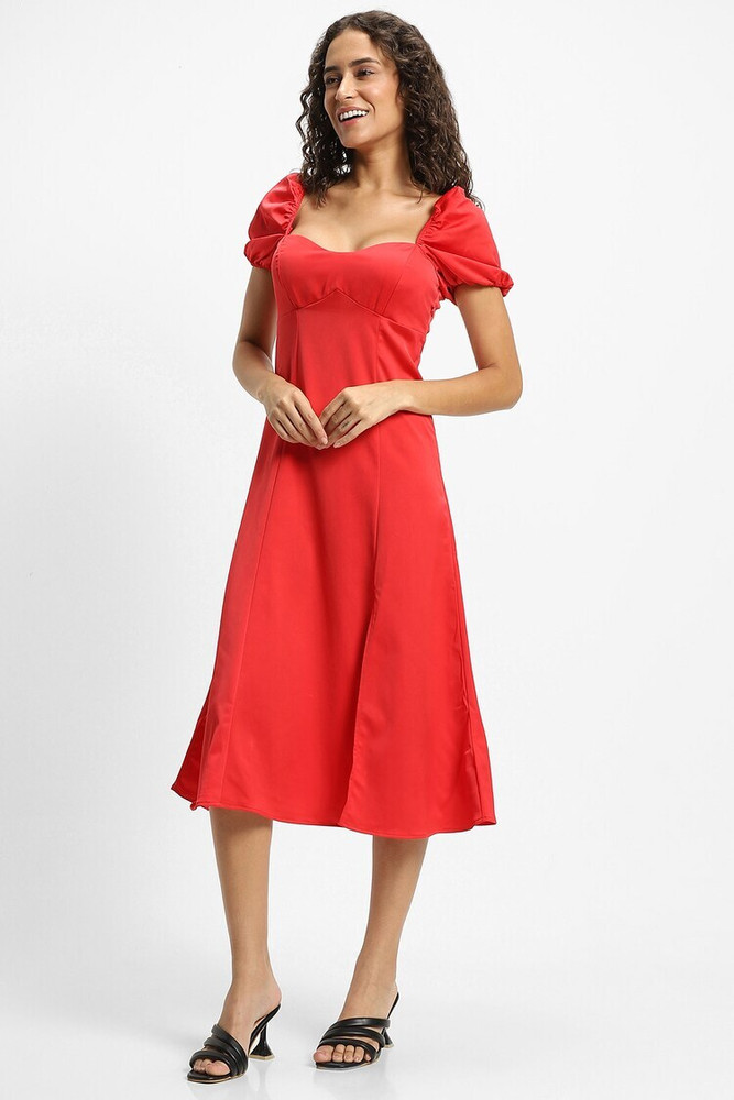 Red dress flipkart outlet