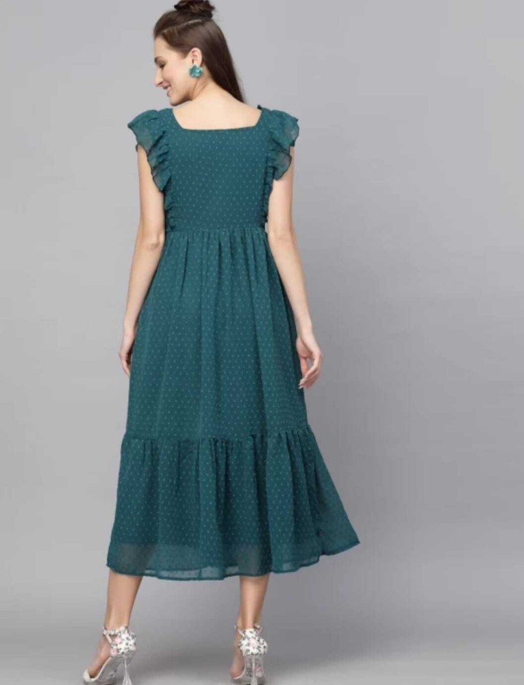 H and m sales green dress