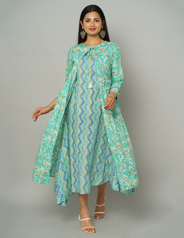 Nayra Women A line Blue Dress Buy Nayra Women A line Blue Dress