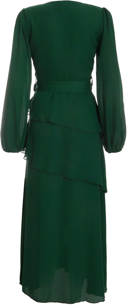 Quiz dark green on sale dress