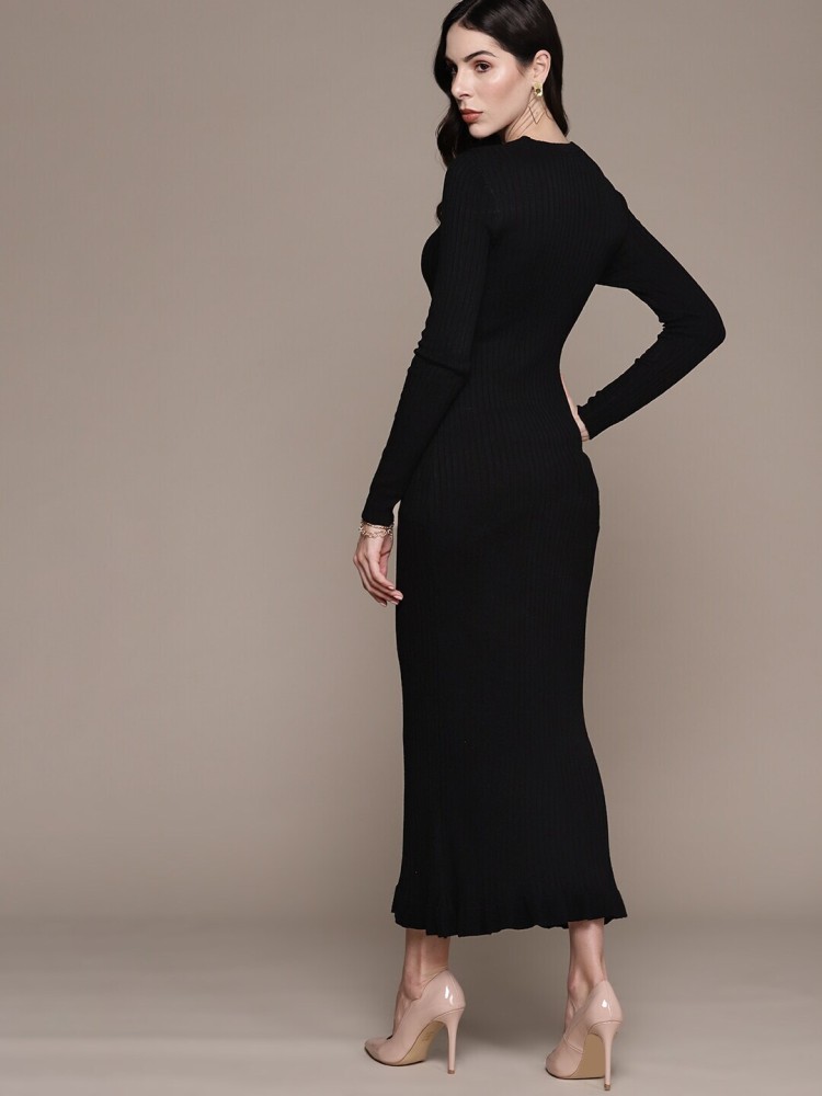 Bebe black 2025 maxi dress