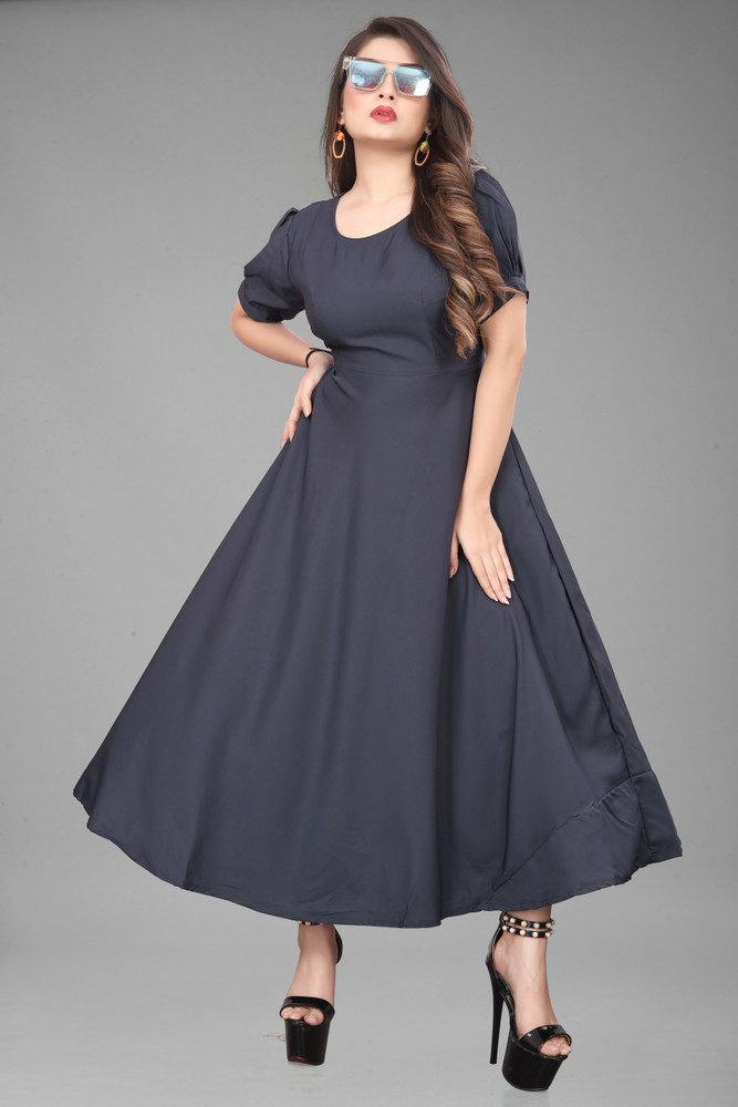 Plain gray dress top