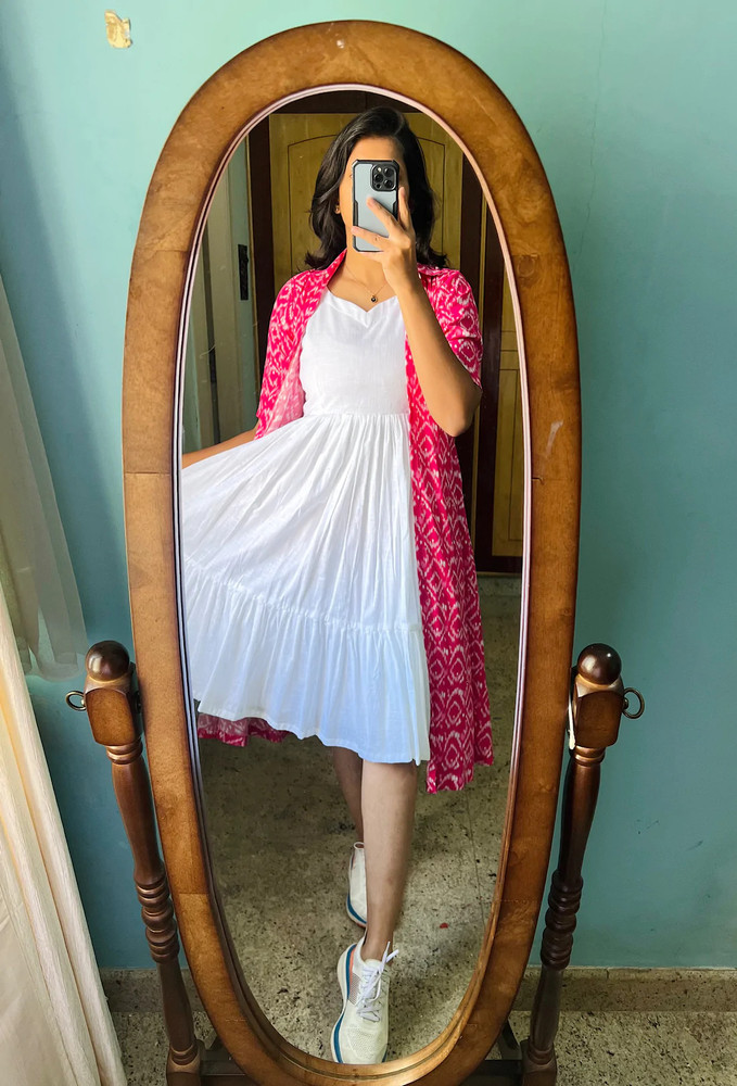 One piece dress with white shoes online
