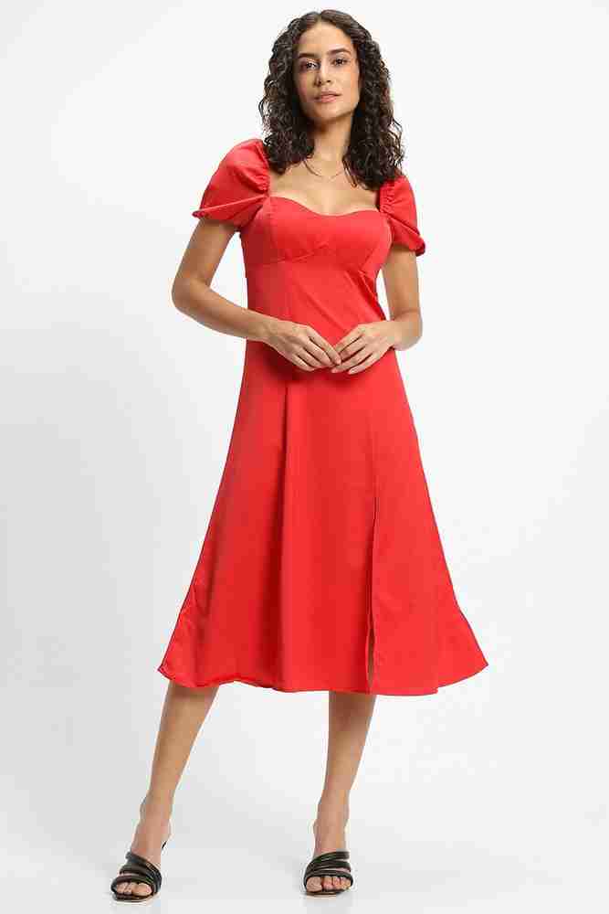 FOREVER 21 Women A line Red Dress Buy FOREVER 21 Women A line Red Dress Online at Best Prices in India Flipkart
