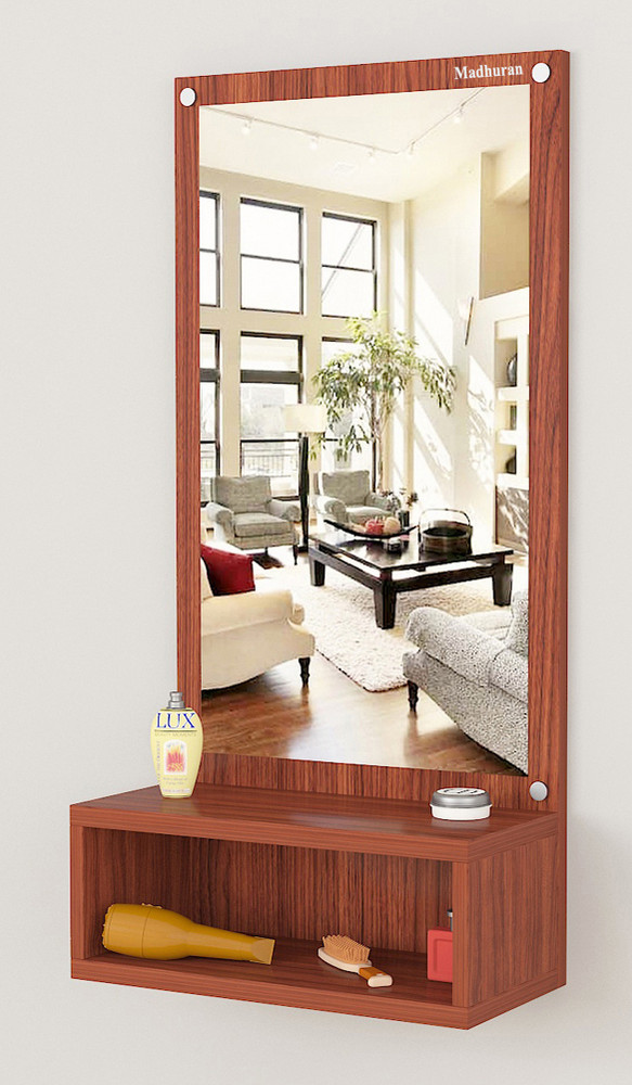 Madhuran Engineered Wood Dressing Wall Mirror Hanging Bedroom Classic Walnut Engineered Wood Dressing Table Price in India Buy Madhuran Engineered Wood Dressing Wall Mirror Hanging Bedroom Classic Wal...